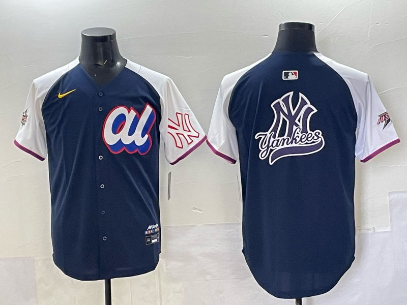 Men New York Yankees blank blue 2025 MLB All Star Nike jersey 002->new york yankees->MLB Jersey